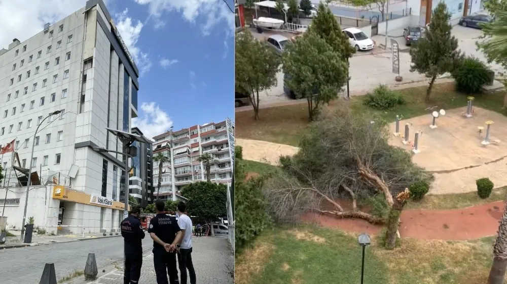 Adana’da kuvvetli rüzgar ağaçları söktü, çatıları uçurdu