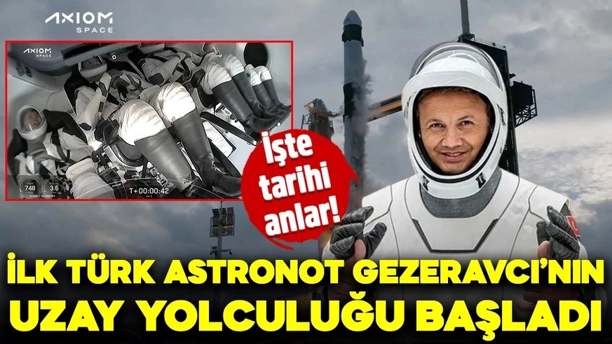 Mersili İlk Türk Astronot Alper Gezeravcı, uzaya fırlatıldı