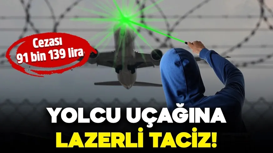 Yolcu uçağına lazer tuttular! Cezasız kalmadı...