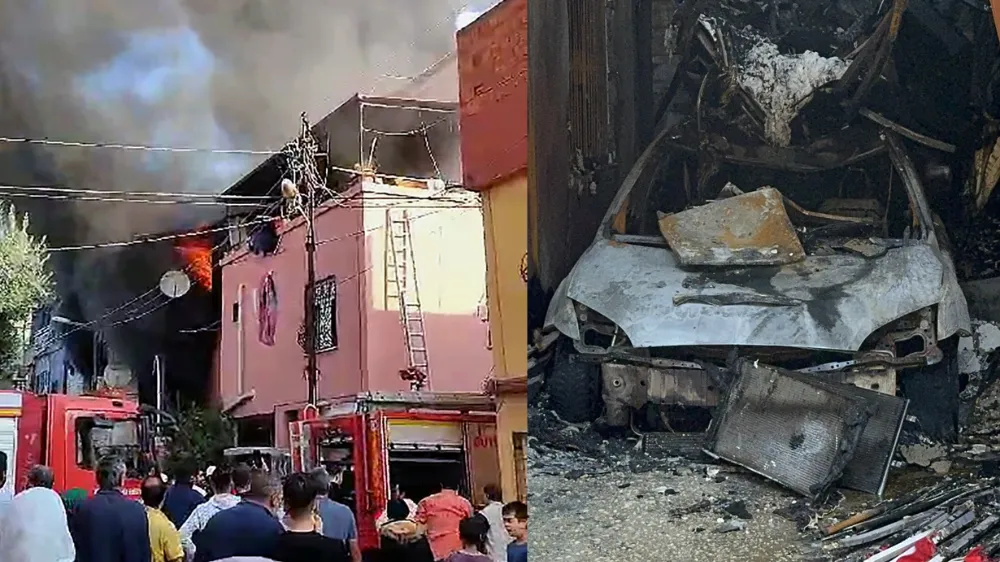 Adana’da 3 katlı müstakil ev yandı: 4 kişi dumandan etkilendi
