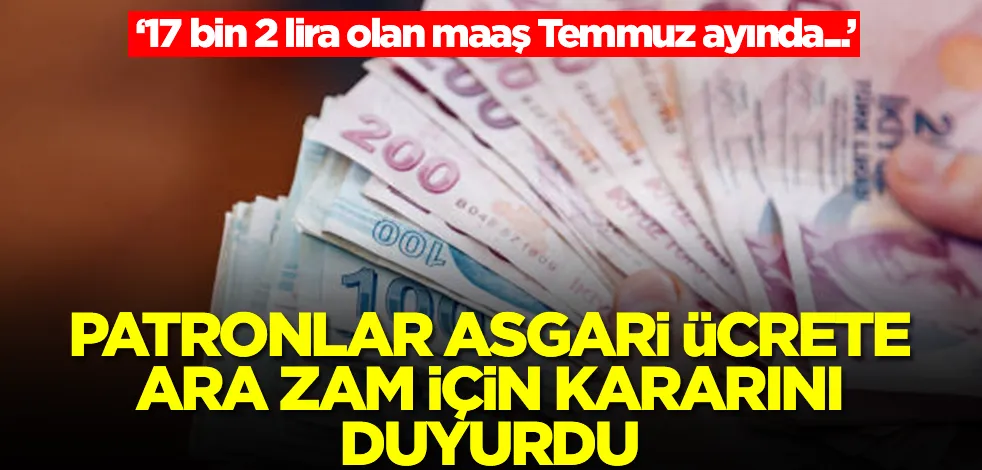  Asgari ücrete ara zam varsa emekliye zam var!