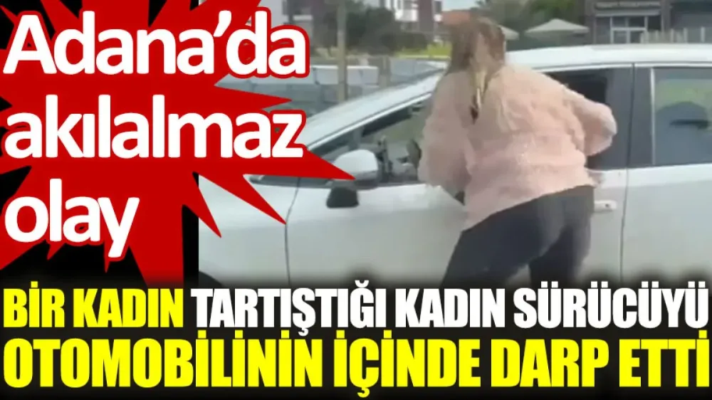  Öfkeli kadın, camdan kadın sürücüye yumruklar salladı...