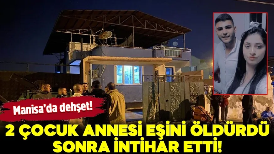 Eşini öldürüp çatıda intihar etti
