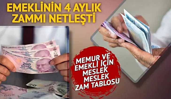 Emekli zammı ile memur maaşı zammı değişti! 