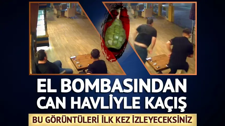 El bombasından can havliyle böyle kaçtılar...