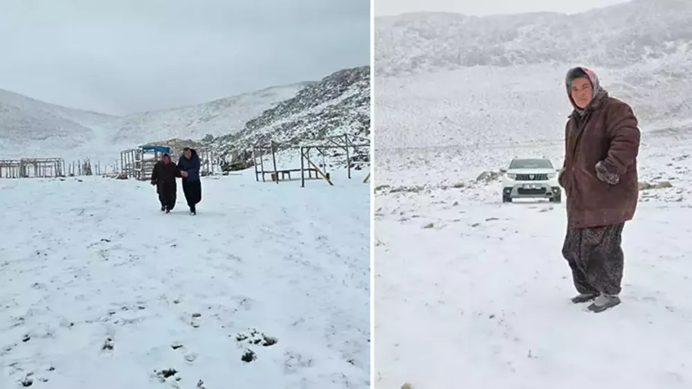 Aniden kar bastırınca yaylada mahsur kalan kadın kurtarıldı