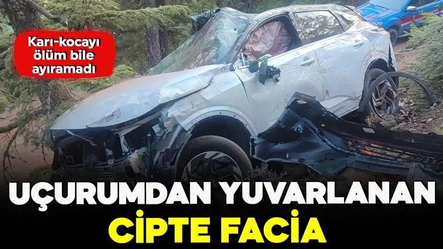 Adana’da uçuruma yuvarlanan cipteki karı-koca hayatını kaybetti