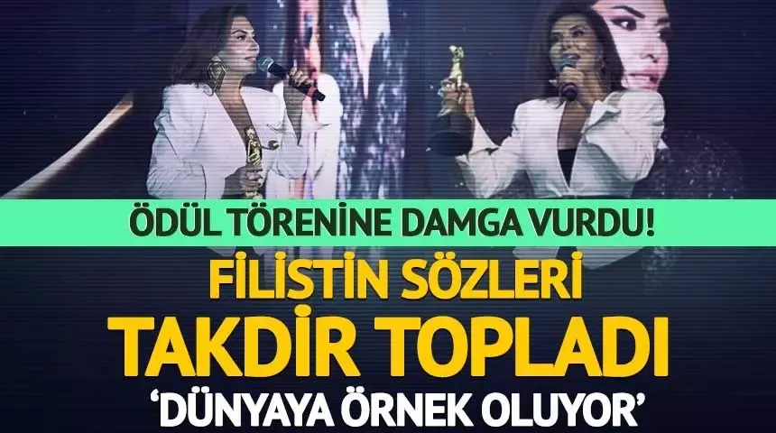 Ebru Yaşar ödül törenine damga vurdu!  