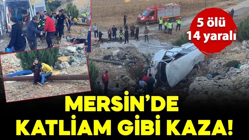 Katliam gibi kaza! İşçi servisi şarampole devrildi: 5 ölü, 14 yaralı
