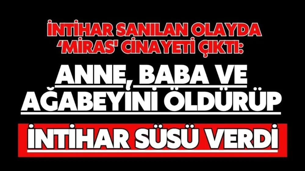 İntihar sanılan olay 