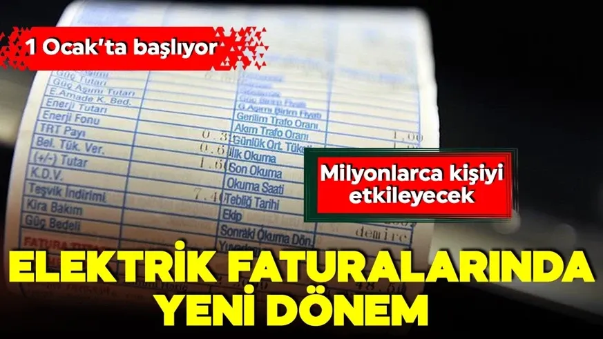 Elektrikte yeni dönem başlıyor! 1 Ocak