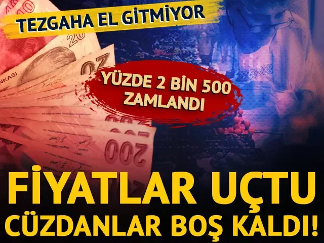 Fiyatlar uçtu cüzdanlar boş kaldı! Tezgaha el gitmiyor, yüzde 2 bin 500 arttı...