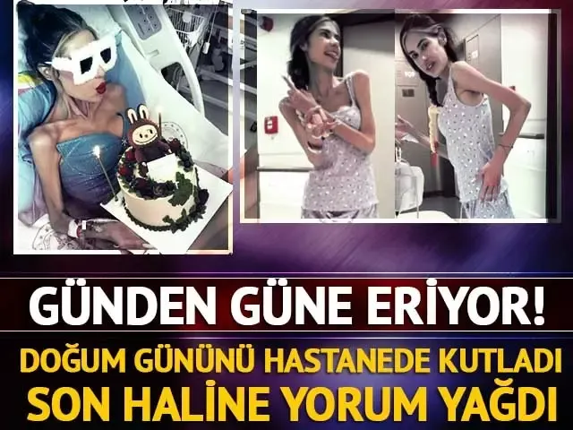 Günden güne eriyor! 29 kiloya düşen Nihal Candan doğum gününü hastanede kutladı! 