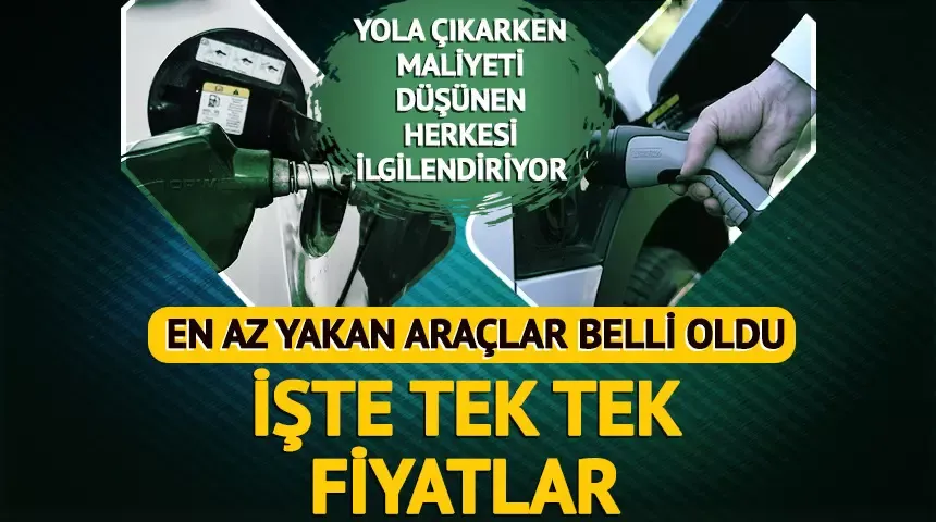 En az yakan arabalar belli oldu! İşte tek tek fiyatlar... 