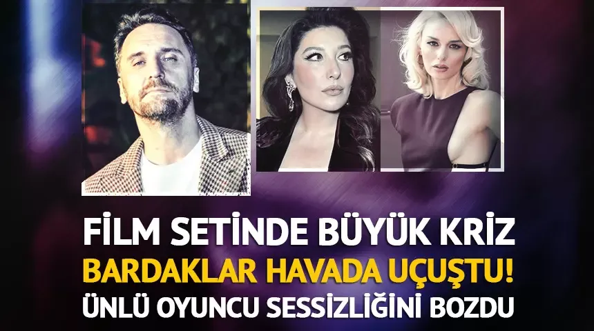 Gelin Takımı 2 film setinde başroller birbirine girdi bardaklar havada uçuştu! 
