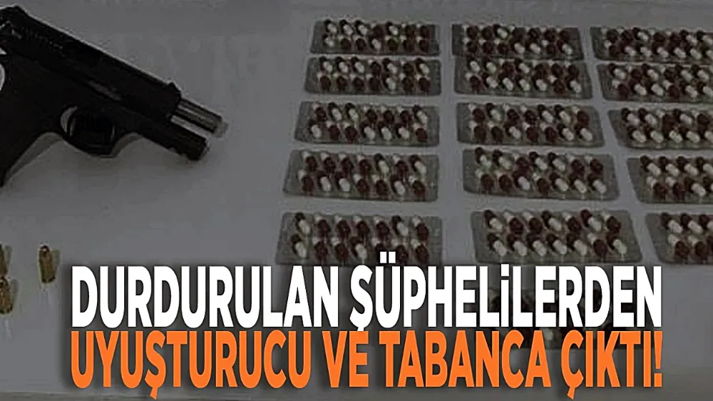 Polisin uyarı ateşiyle durdurulan araçtan uyuşturucu ve silahlar çıktı