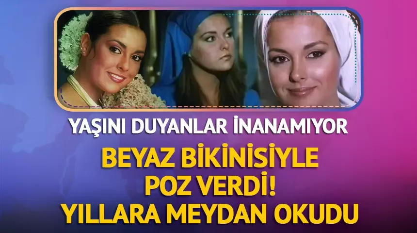 Aydan Şener beyaz bikinisiyle poz verdi! Yaşını duyanlar inanamadı
