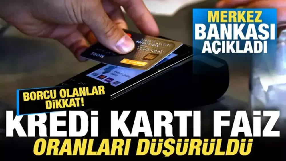 Kredi kartı faiz oranlarında indirim!