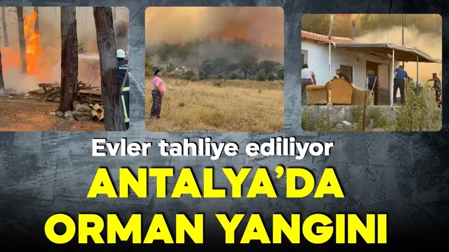 Alevler yerleşim yerlerine yakın! Evler tahliye edildi