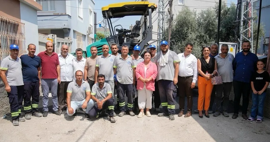   Akkan, asfalt çalışmalarını yerinde inceledi