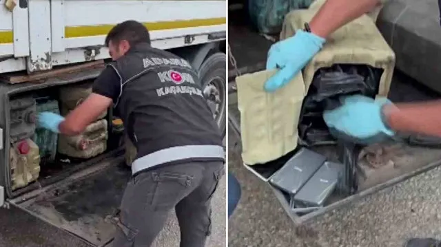 Yakıt bidonunda 4 milyon TL değerinde kaçak telefon çıktı