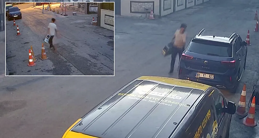 O anlar kamerada: 2 iş yerini soydu, 3’üncüde suç üstü yakalandı