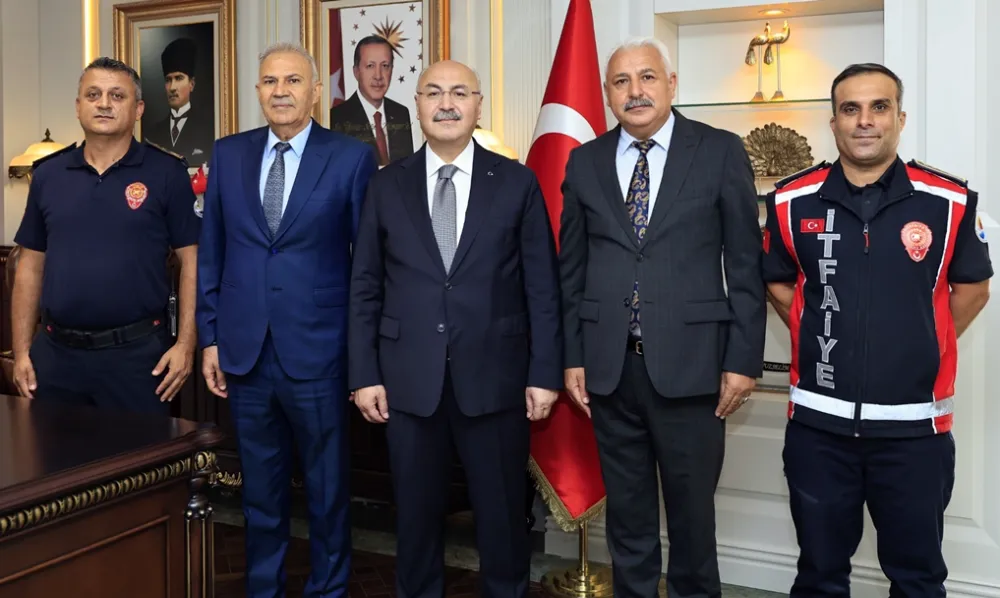 İtfaiye ekibinden Vali Köşger’e ziyaret
