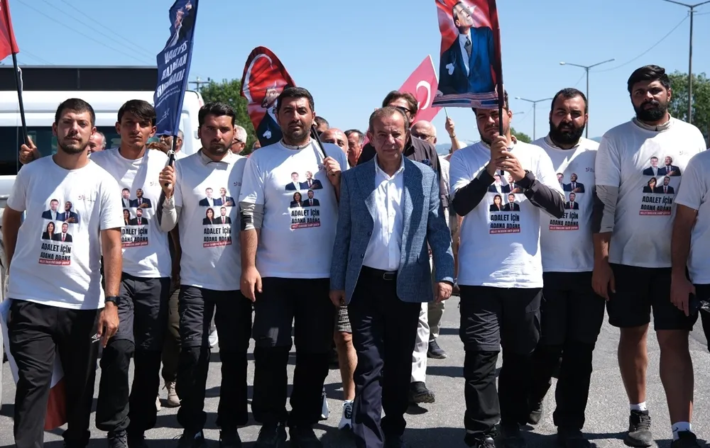  Adana’dan Silivri’ye yürüyen gençlere Başkan Tanju Özcan’dan destek!