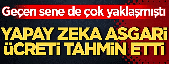 Asgari ücret tahminini yapay zeka böyle cevapladı...