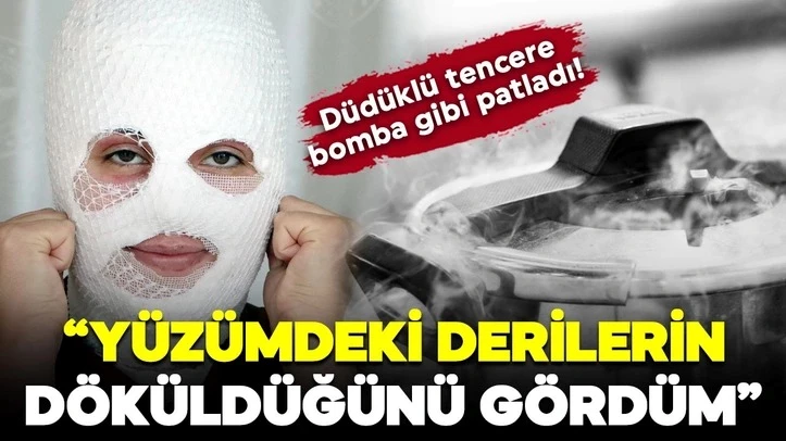 Düdüklü tencere bomba gibi patladı!