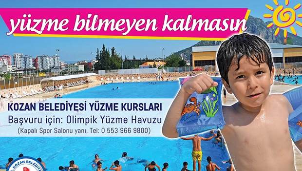 Sıcaktan bunalan Kozanlılar havuza akın ediyor!