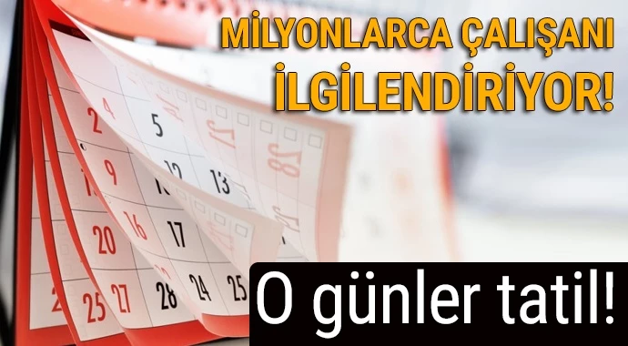 2019 yılında kaç gün tatil yapılacak?