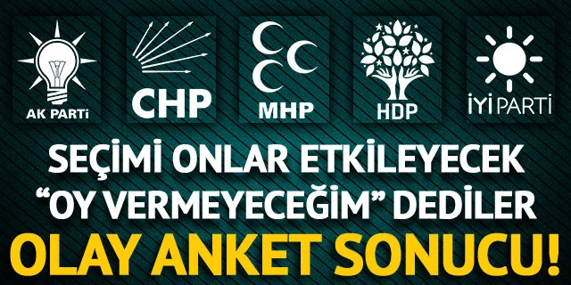 Son anket sonuçları açıklandı! Büyük şehirlerde bakın hangi parti önde?