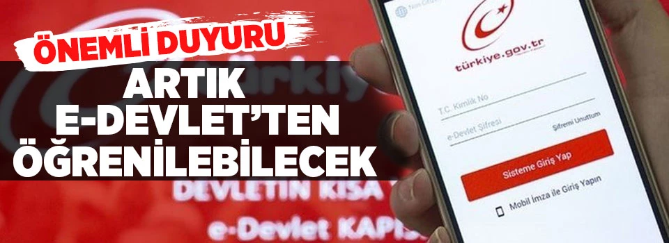 Plakaya yazılan cezalar e-Devlet’ten öğrenilebilecek