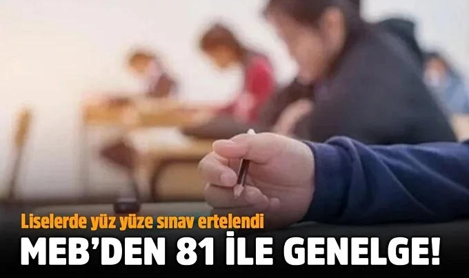 Liselerde yüz yüze sınavlar 3 Mayıs